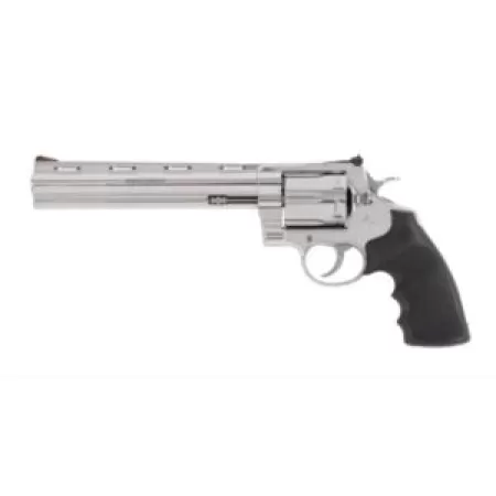 Colt Mfg ANACONDASP8RTS45C Anaconda 45 Colt (Long Colt) 6rd Shot 8" Stainless Vent Rib Barrel, Cylinder & Frame, Black Grip