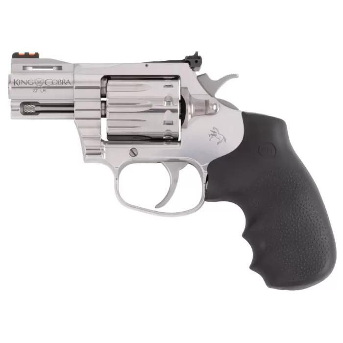 Colt Mfg KCOBRA22SP2RFO King Cobra 22 LR 10 Shot 2" Stainless Vent Rib Barrel, Stainless Cylinder & Frame, Black Rubber Grip Colt Mfg KCOBRA22SP2RFO King Cobra 22 LR 10 Shot 2" Stainless Vent Rib Barrel, Stainless Cylinder & Frame, Black Rubber Grip