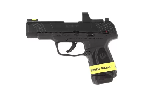 Ruger 3521 Max-9 Long RD 9mm Luger 12+1 4" Black Alloy Steel Optic Ready/Serrated Slide, Black Polymer Frame