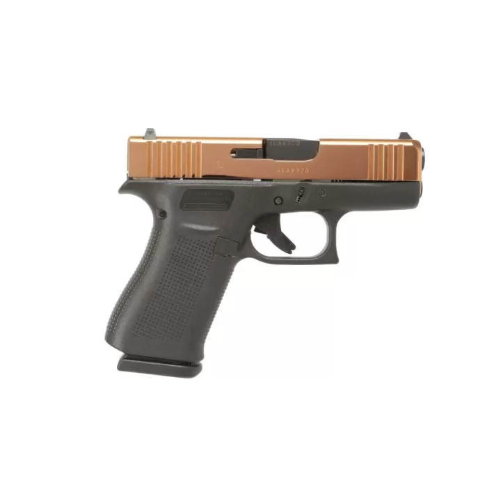 Glock G43X 3.39" 9MM 10rd Pistol w/ Rose Gold Slide - UX4350204RG