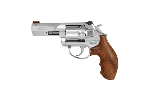 Diamondback DB075AS703 SDR Sports South Exclusive 357 Mag/38 Special +P 6 Shot 3" Polished Stainless Steel Barrel, Cylinder & Frame, Hogue Wood Grip, Exposed Hammer
