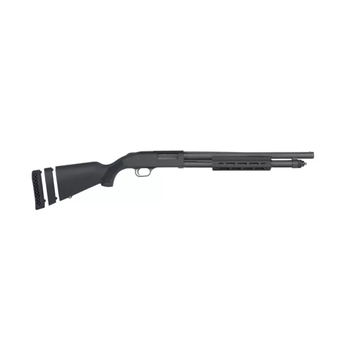 Mossberg 50799 590A1 12 Gauge Pump 3" 6+1 18.50" Black Parkerized Heavy Walled Barrel, M-LOK Forend, Black Parkerized Steel Drilled & Tapped Receiver, Fixed Black Synthetic Stock, Cylinder Bore Choke
