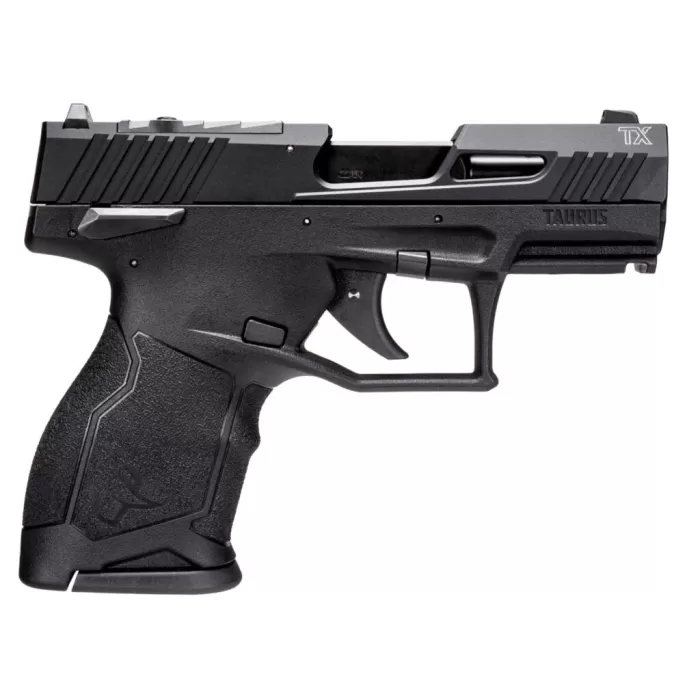 Taurus TX22 Gen2 Compact 3.6" .22LR (5)13rd O.R. Fixed Front Sight MS Pistol, Black - 1-TX22331-5X13