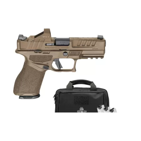 Springfield Armory EC9409FUPAC Echelon 4.0FC 9mm Luger 18+1 4" Black Melonite Barrel, FDE Cerakote Steel Optic Ready/Serrated Slide & Polymer Frame w/Picatinny Rail, Adaptive Texture Grip