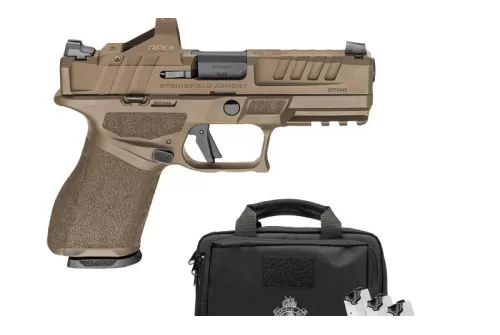 Springfield Armory EC9409FUPAC Echelon 4.0FC 9mm Luger 18+1 4" Black Melonite Barrel, FDE Cerakote Steel Optic Ready/Serrated Slide & Polymer Frame w/Picatinny Rail, Adaptive Texture Grip