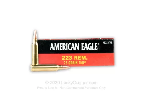 223 Rem - 75 Grain TMJ - Federal American Eagle - 500 Rounds