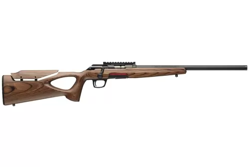 Winchester Repeating Arms 525228102 Xpert Target 22 LR 10+1 18" Matte Black Threaded Bull Barrel, Matte Black Picatinny Rail Steel Receiver, Brown Adj Comb & LOP Thumbhole Laminate Stock