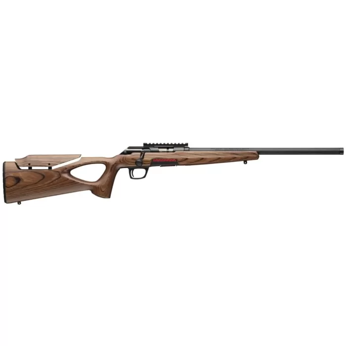 Winchester Repeating Arms 525228102 Xpert Target 22 LR 10+1 18" Matte Black Threaded Bull Barrel, Matte Black Picatinny Rail Steel Receiver, Brown Adj Comb & LOP Thumbhole Laminate Stock