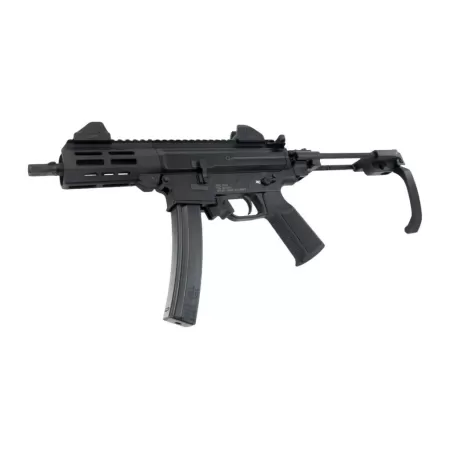 MAC 12755002 IX  9mm Luger 6.50" Black Anodized Threaded Barrel & Receiver w/Picatinny Rail, M-LOK Handguard, Black Polymer Tailhook Retractable Brace