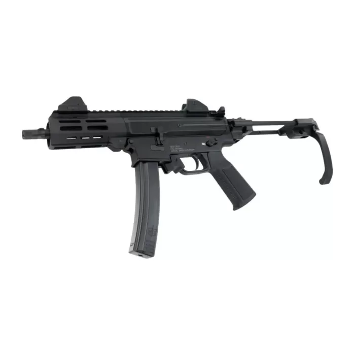 MAC 12755002 IX  9mm Luger 6.50" Black Anodized Threaded Barrel & Receiver w/Picatinny Rail, M-LOK Handguard, Black Polymer Tailhook Retractable Brace