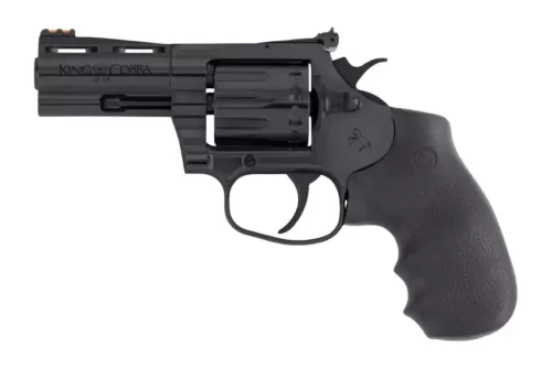 Colt Mfg KCOBRA22-BP3RFO King Cobra Target 22 LR 10rd Shot 3" Blued Vent Rib Barrel, Blued Carbon Steel Cylinder & Frame, Black Hogue Overmolded Grip, Exposed Hammer