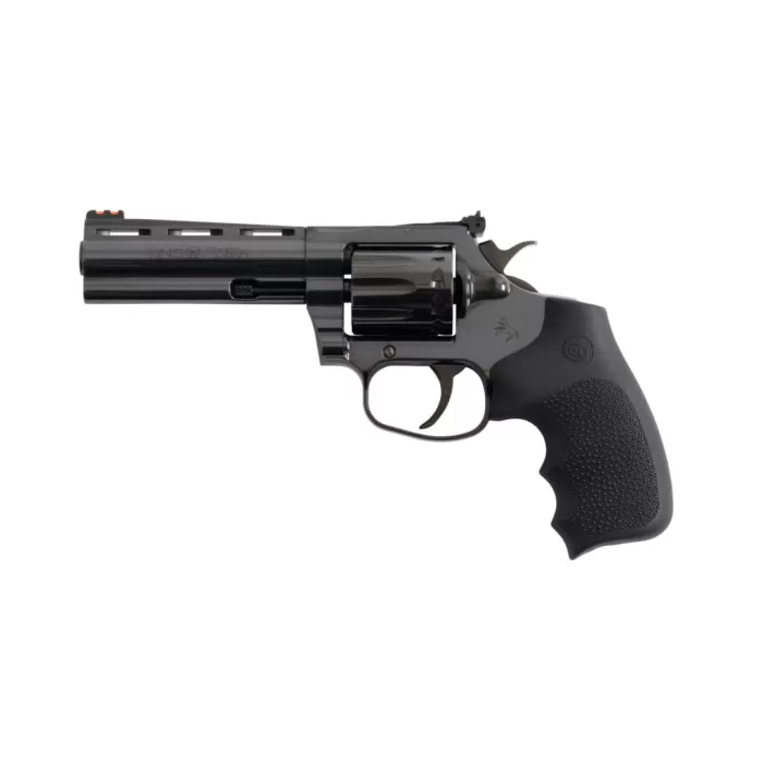 Colt Mfg KCOBRA22-BP4RFO King Cobra Target 22 LR 10rd Shot 4.25" Blued Vent Rib Barrel, Blued Carbon Steel Cylinder & Frame, Black Hogue Overmolded Grip, Exposed Hammer