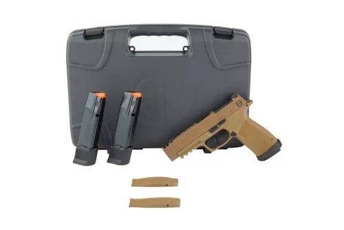 Sig Sauer 365XF9DH3 P365 DH3 Compact 9mm Luger 21+1 3.70" Black DLC Barrel, Coyote Cerakote Stainless Steel Lightening Cut/Optic Ready/Serrated Slide & Frame w/Picatinny Rail, Interchangeable Backstra