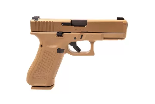 Glock UV1950703X G19X V 9mm Luger 17+1 4.02" Black GMB Barrel, Coyote nPVD Steel Serrated Slide, Coyote Brown Polymer Frame, Textured Polymer Grip, Ambidextrous