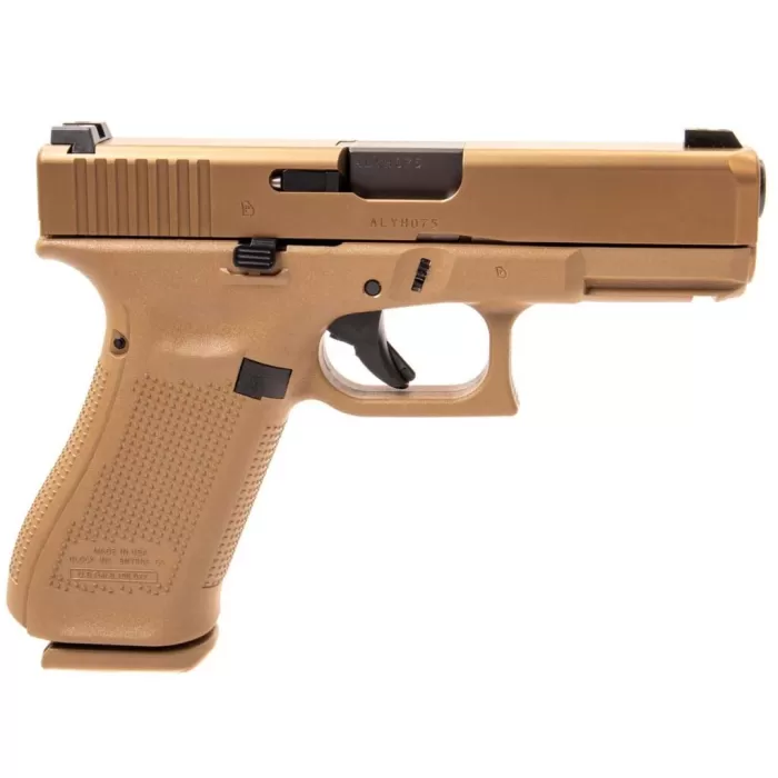 Glock UV1950703X G19X V 9mm Luger 17+1 4.02" Black GMB Barrel, Coyote nPVD Steel Serrated Slide, Coyote Brown Polymer Frame, Textured Polymer Grip, Ambidextrous