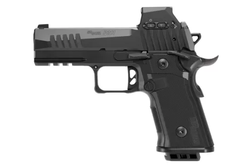 Sig Sauer 211CA9GT4RXSL P211 GT4 w/Optic Carry 9mm Luger 21+1 4.20" Black Barrel, Black Nitron Stainless Steel Serrated w/Optic Slide & Stainless Steel Frame w/Beavertail & Picatinny Rail, G10 Grip Pa