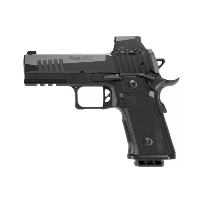Sig Sauer 211CA9GT4RXSL P211 GT4 w/Optic Carry 9mm Luger 21+1 4.20" Black Barrel, Black Nitron Stainless Steel Serrated w/Optic Slide & Stainless Steel Frame w/Beavertail & Picatinny Rail, G10 Grip Pa