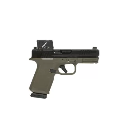 RUGER RXM 9mm 4in 2x 15rd Black/OD Green Striker-Fired Pistol with Aimpoint COA (19463)