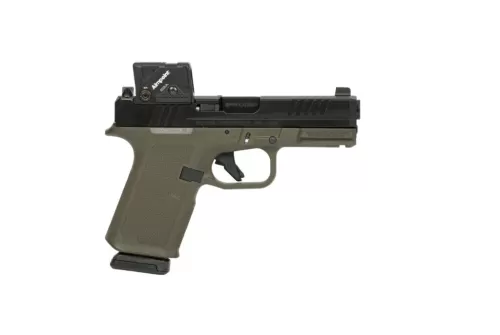 RUGER RXM 9mm 4in 2x 15rd Black/OD Green Striker-Fired Pistol with Aimpoint COA (19463)