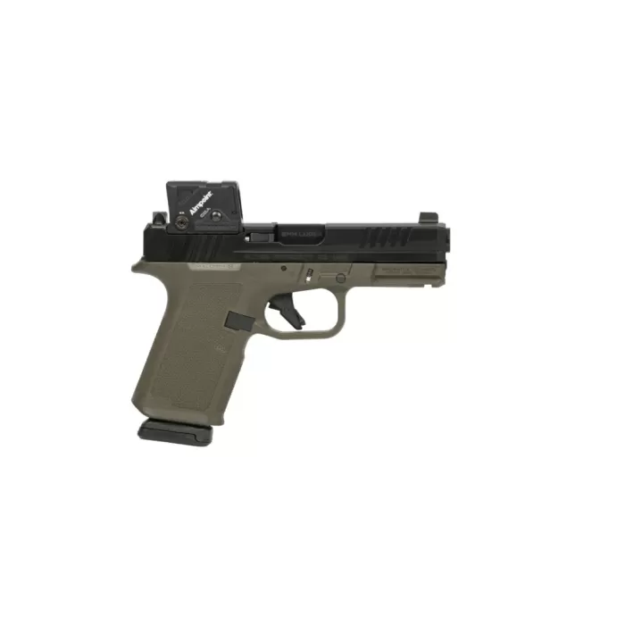 RUGER RXM 9mm 4in 2x 15rd Black/OD Green Striker-Fired Pistol with Aimpoint COA (19463)