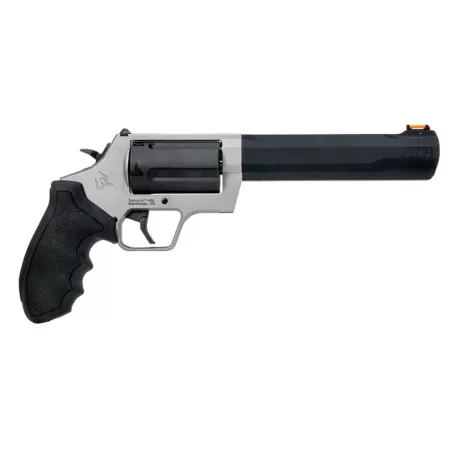 Taurus 2-JUDGE65 Judge  45 Long Colt/410 Gauge 5 Shot 6.50" Stainless Steel Barrel & Frame, Black Stainless Steel Cylinder, Black Rubber Grip, Transfer Bar Safety