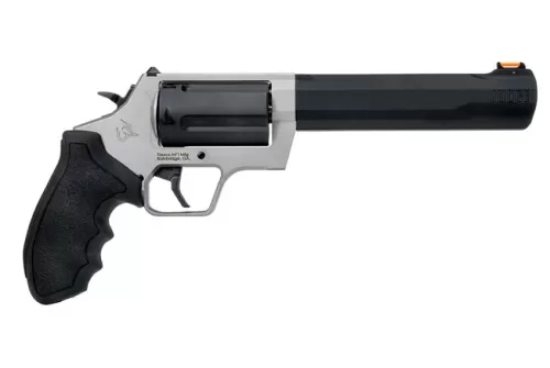 Taurus 2-JUDGE65 Judge  45 Long Colt/410 Gauge 5 Shot 6.50" Stainless Steel Barrel & Frame, Black Stainless Steel Cylinder, Black Rubber Grip, Transfer Bar Safety