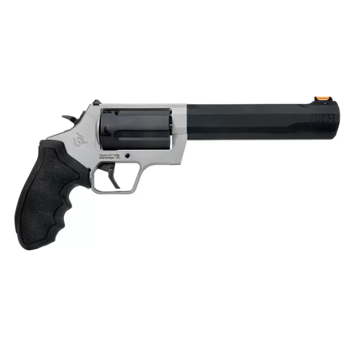 Taurus 2-JUDGE65 Judge 45 Long Colt/410 Gauge 5 Shot 6.50" Stainless Steel Barrel & Frame, Black Stainless Steel Cylinder, Black Rubber Grip, Transfer Bar Safety Taurus 2-JUDGE65 Judge 45 Long Colt/410 Gauge 5 Shot 6.50" Stainless Steel Barrel & Frame, Black Stainless Steel Cylinder, Black Rubber Grip, Transfer Bar Safety