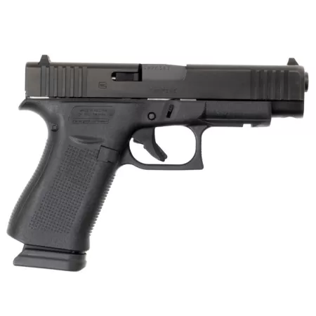 Glock PA4850203FR G48  Slim Compact 9mm Luger 15+1 4.17" Black GMB Barrel, Black nDLC Optic Ready/Serrated Steel Slide, Black Polymer Frame w/Beavertail & Front Rail, Black Textured Polymer Grip, Righ