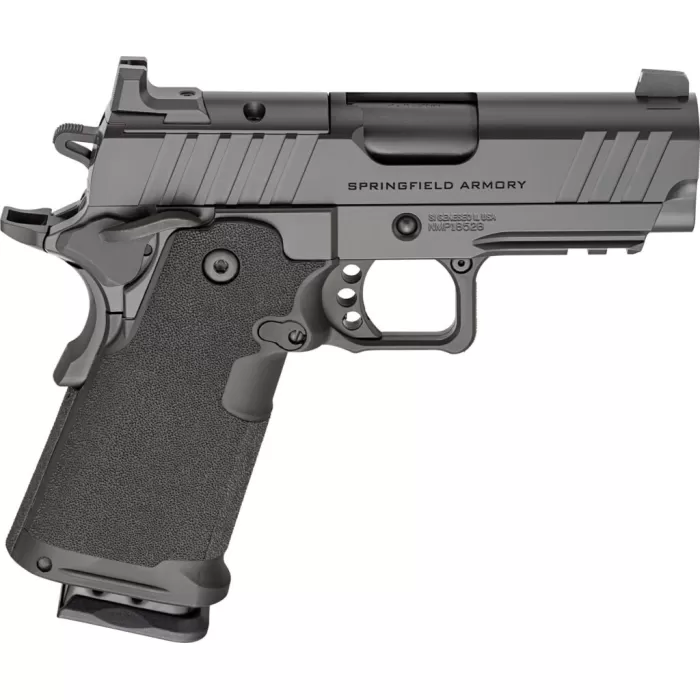 Springfield Armory PH9114AOS 1911 DS Prodigy Sub-Compact Frame 9mm Luger 18+1 3.50" Black DLC Match Grade Barrel, Black Cerakote Carbon Steel Optic Ready/Serrated Slide & Frame w/Beavertail & Picatinn