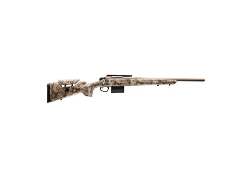 CVA CR4058 Cascade Varmint Hunter 25 Creedmoor 10+1 20" Flat Dark Earth Cerakote Threaded Barrel & Receiver w/Picatinny Rail, Krytek Highlander Adj Comb & LOP Synthetic Stock
