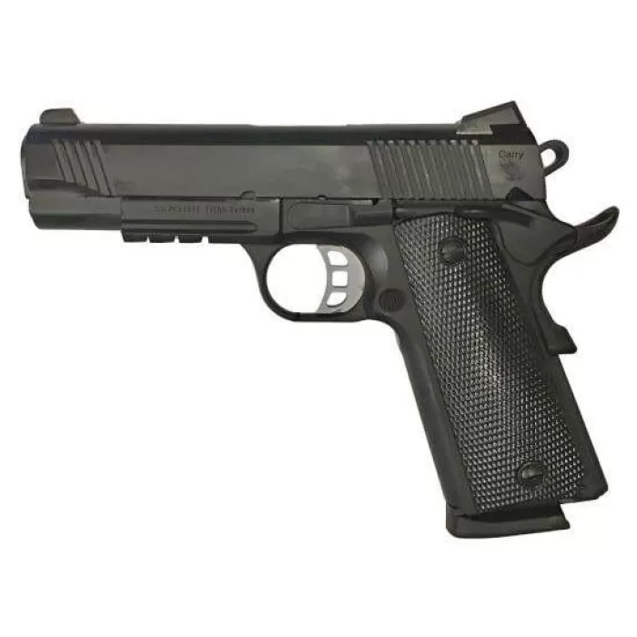 Tisas 10100120 1911 Carry 45 Acp 8+1 4.25" Black Cold Hammer Forged Barrel, Black Cerakote Serrated Steel Slide, Black Cerakote Steel Frame W/Accessory Rail & Beavertail, Black Overmolded Grips 1911 CARRY B45R Tisas 10100120 1911 Carry 45 Acp 8+1 4.25" Black Cold Hammer Forged Barrel, Black Cerakote Serrated Steel Slide, Black Cerakote Steel Frame W/Accessory Rail & Beavertail, Black Overmolded Grips 1911 CARRY B45R