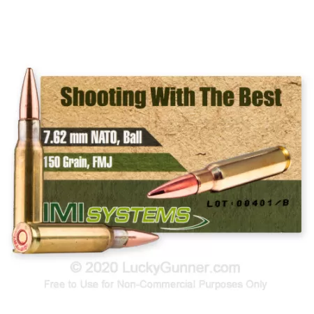 7.62x51mm - 150 Grain FMJ - IMI - 500 Rounds