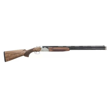 Pointer REXFT912BSW12 FT912 Field Trek Full Size 12 Gauge Break Open 3" 2rd 28" Black Over/Under Vent Rib Barrel, Silver Steel Receiver, Fixed Walnut Stock, Ambidextrous