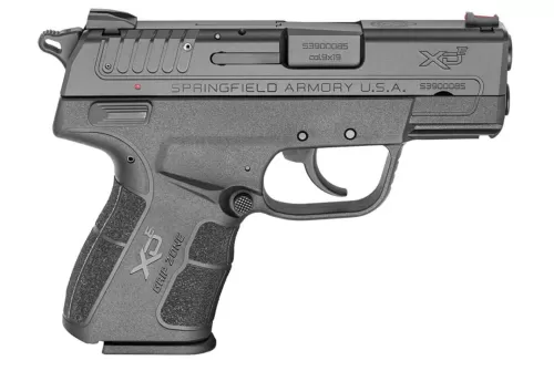 Springfield XD-E 9mm 3.3" Barrel Fiber Optic Sight Ambidextrous Safety 9rd Mag