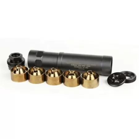 Griffin Armament Optimus Micro NFA Rifle Suppressor Black Nitride 5.3 Inch, 5.56mm NATO Caliber, Direct Thread, 17-4 Stainless Steel
