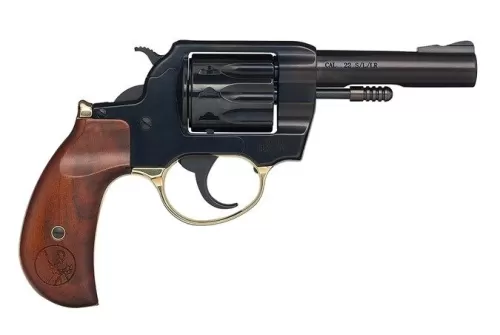 Henry H016BD 22 LR 10rd 4" Blued Polished Birdshead Walnut Grip Transfer Bar Safety Pistol