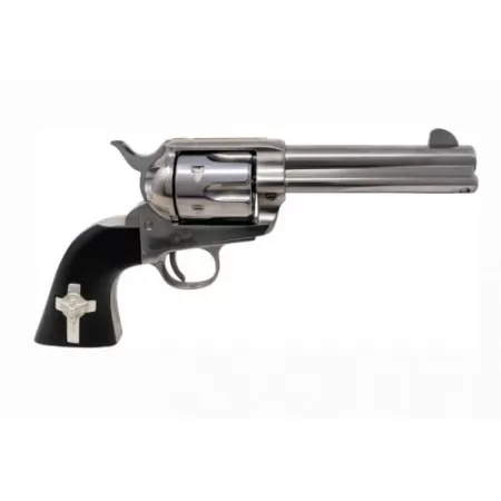 Cimarron Holy Smoker 45lc Fs 4.75" White/silver Cross Black