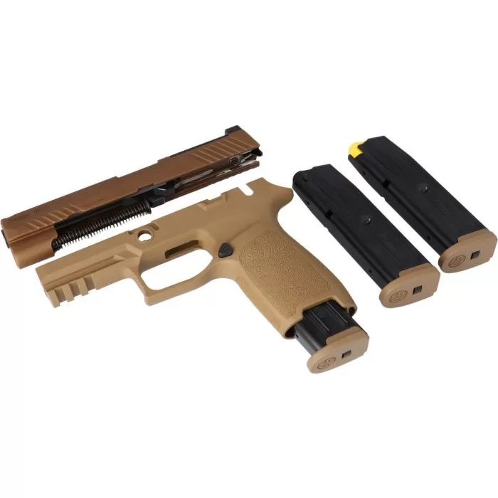 SIG Sauer P320 M17 X-CHANGE Kit Conversion Kit 9mm Coyote Tan Pistol
