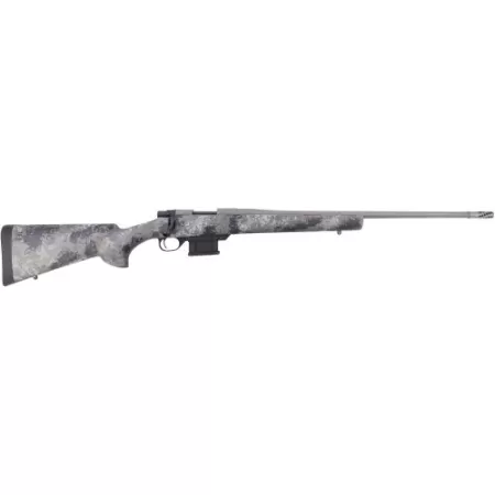 Howa HMFN65GRGL 1500 Fence Line 6.5 Grendel 5+1 22" Tungsten Cerakote Threaded Barrel, Tungsten Cerakote Aluminum Drilled & Tapped Receiver, Gray Light Camo Fixed Synthetic Stock, Right Hand