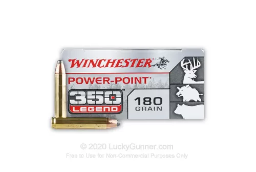 Winchester Power Point 350 Legend Ammo 180 Grain Jacketed Soft Point Case of 200 (10 Boxes of 20)