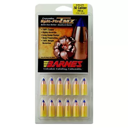 Barnes 50 Cal Black Powder Spitfire Spitzer Boat Tail 250 Gr