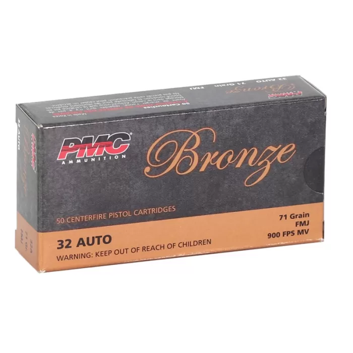 PMC 32A Bronze 32 ACP 71 gr Full Metal Jacket (FMJ) 50 Bx