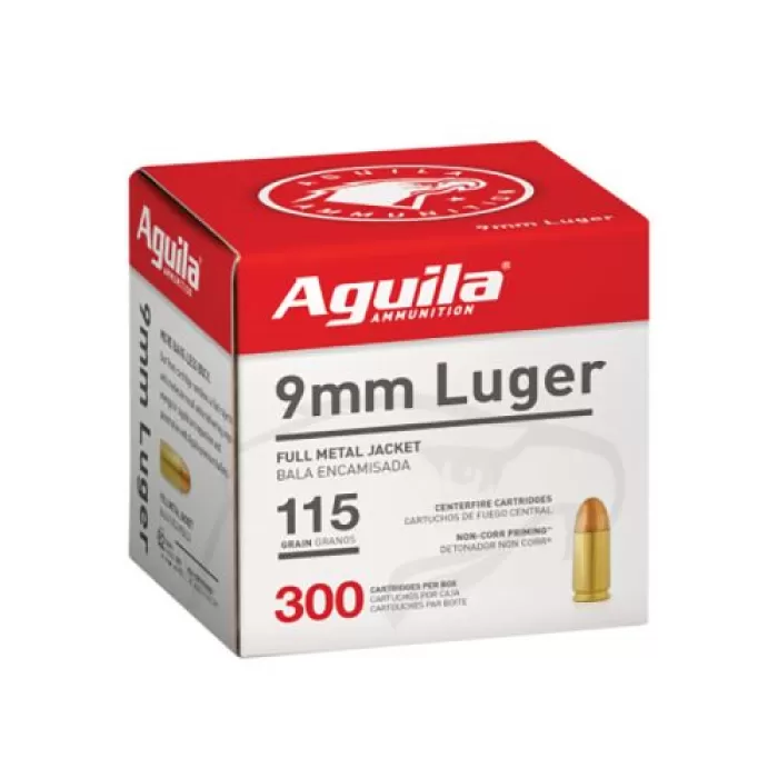 9MM 115 GR FMJ Bulk Pack 300bx - Brass Casing 9MM 115 GR FMJ Bulk Pack 300bx - Brass Casing