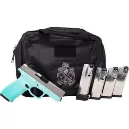 Springfield Hellcat OSP Pro Gear Up Package 9mm, 3.7" Barrel, Robins Egg Blue Frame, Stainless Slide, 17rd