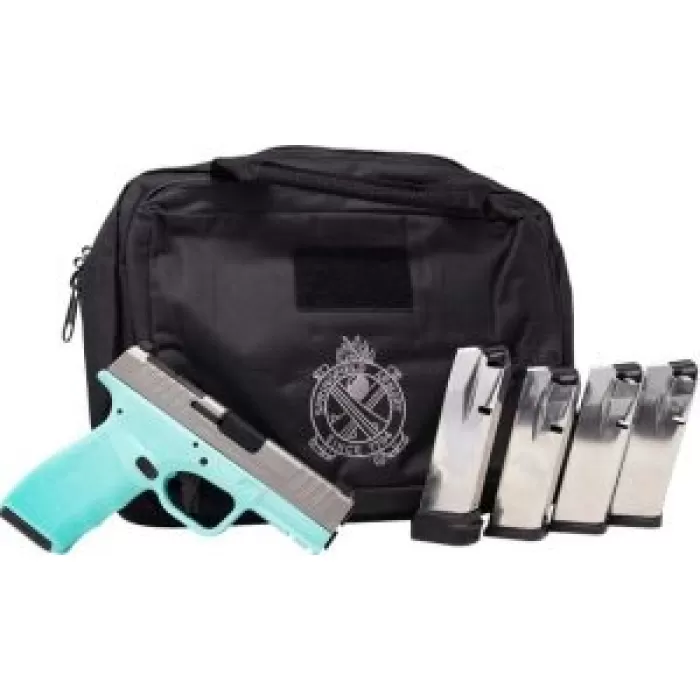 Springfield Hellcat OSP Pro Gear Up Package 9mm, 3.7" Barrel, Robins Egg Blue Frame, Stainless Slide, 17rd
