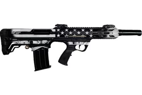G-Force Arms GFY-1 Bullpup Shotgun 12ga 18.5 in. USA Black and White 5rd - 5 Rounds, 20