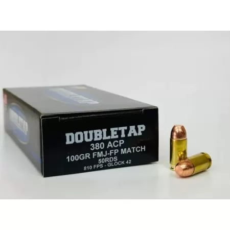 Doubletap 380 Acp Match 100Gr Fmj-Rn 50/Bx 380ACP100FMJ