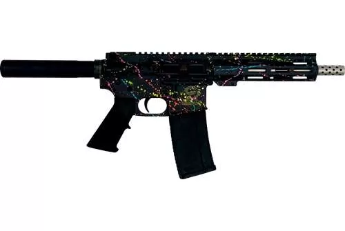 Great Lakes Firearms Ar15 Pistol .223 Wylde 7.5" S/S Bbl Splatter Black GL15223SSP S-BLK