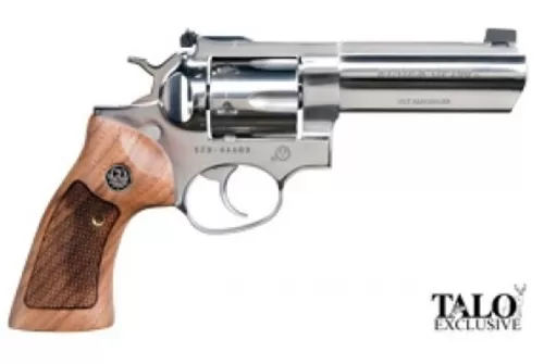 Ruger GP100 Limited Edition 357 Mag/38 Spl 4" Full Lug Barrel, High Polish SS, Adjustable Sights Wood Grips 6rd