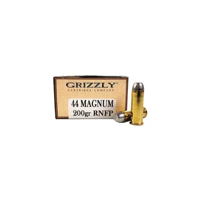 Grizzly Cartridge Co. Cowboy Action Ammo, .44 Magnum, RNFP, 200 Grain, 50 Rounds Grizzly Cartridge Co. Cowboy Action Ammo, .44 Magnum, RNFP, 200 Grain, 50 Rounds